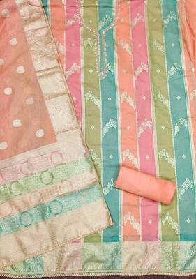 multicolor jacquard woven dress material 2