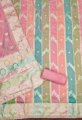 multicolor jacquard woven dress material 2