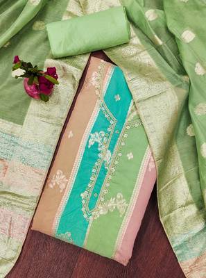 multicolor jacquard woven dress material 3