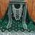 green cotton embroidered dress material