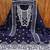 navy blue cotton embroidered dress material