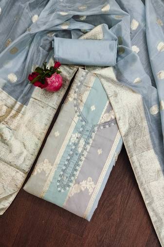 multicolor jacquard woven dress material