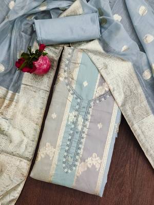 multicolor jacquard woven dress material 3
