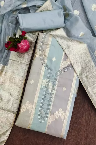 multicolor jacquard woven dress material