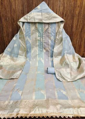 multicolor jacquard woven dress material 4