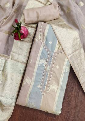 multicolor jacquard woven dress material 3