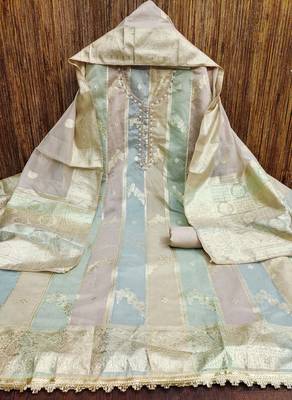 multicolor jacquard woven dress material 4