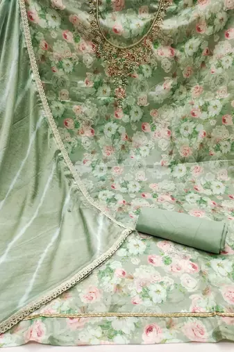 multicolor cotton hand embroidery dress material