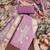 purple silk blend hand embroidery dress material