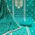 teal chanderi silk embroidered dress material