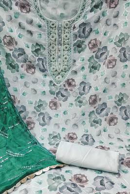 blue organza embroidered dress material 4