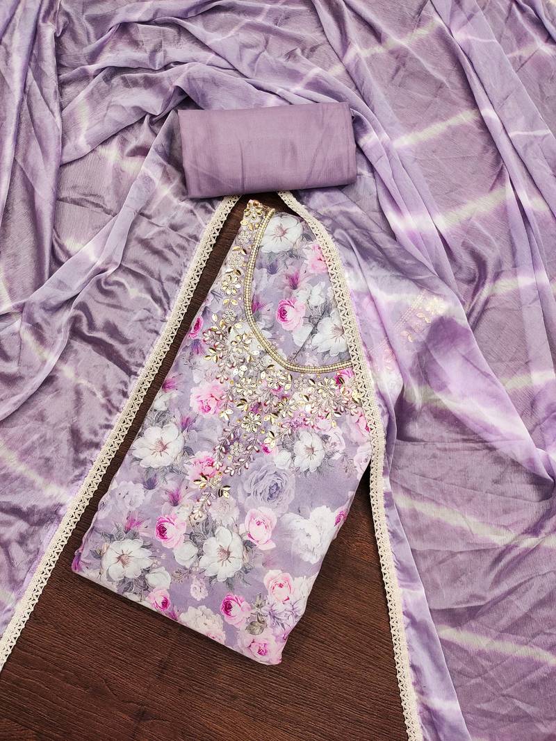 multicolor cotton hand embroidery dress material