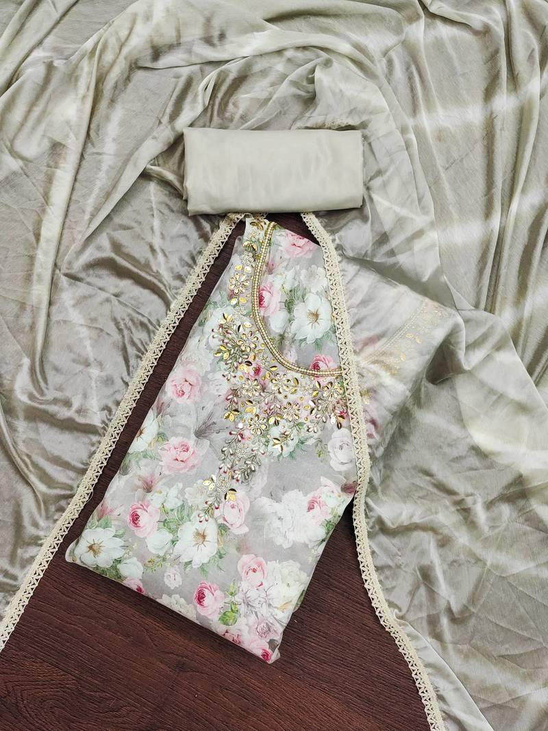 multicolor cotton hand embroidery dress material