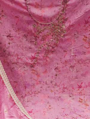 pink cotton hand embroidery dress material 4