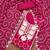 magenta chanderi silk embroidered dress material