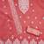 peach cotton embroidered dress material