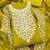 lime cotton embroidered dress material