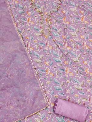 multicolor organza sequins dress material 3