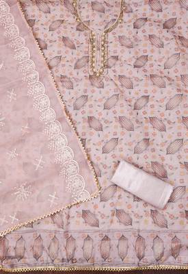 baby pink organza sequins dress material 2