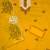 mustard cotton embroidered dress material