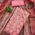 pink organza embroidered dress material