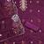 purple cotton embroidered dress material
