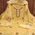 yellow cotton embroidered dress material
