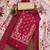 red cotton embroidered dress material