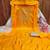 yellow cotton embroidered dress material