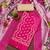 pink cotton embroidered dress material