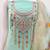 sea green cotton embroidered dress material
