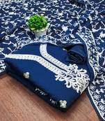 teal blue georgette sequins dress material