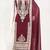 maroon georgette embroidered dress material