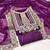 purple georgette embroidered dress material
