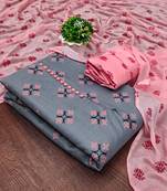 grey cotton printed dress material
