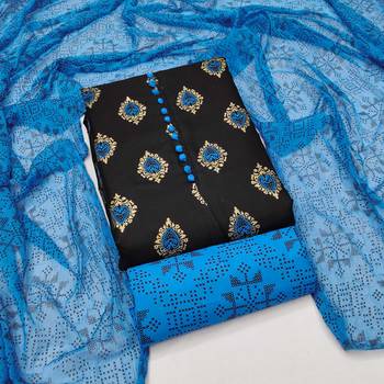 black cotton printed dress material 4