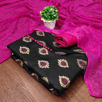 black cotton printed dress material 1