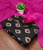black cotton printed dress material