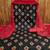 black cotton printed dress material