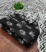 black cotton printed dress material