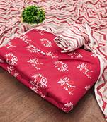 pink cotton printed dress material