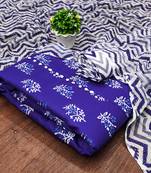 royal blue cotton printed dress material