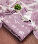 purple cotton printed dress material