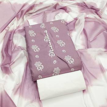 purple cotton printed dress material 4