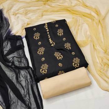 black cotton printed dress material 4