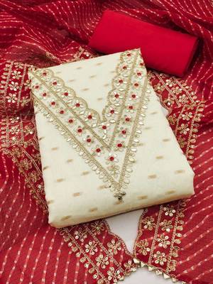 white cotton woven dress material 1