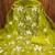 light green organza embroidered dress material