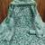 sea green organza sequins dress material