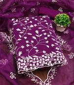 violet organza sequins dress material