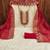 white chanderi silk embroidered dress material